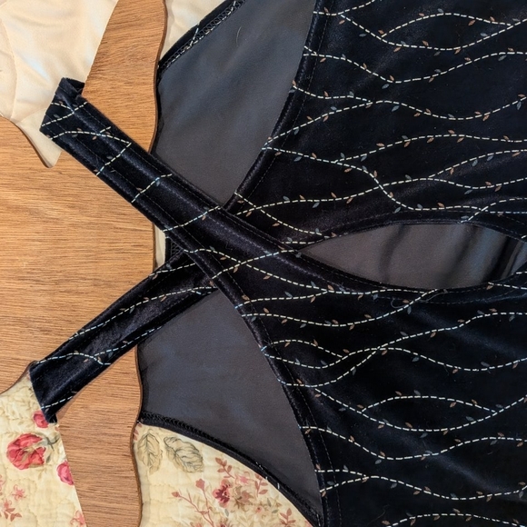 Ronni Nicole Black Maxi Dress with White Embroidered Accents - Picture 4 of 6